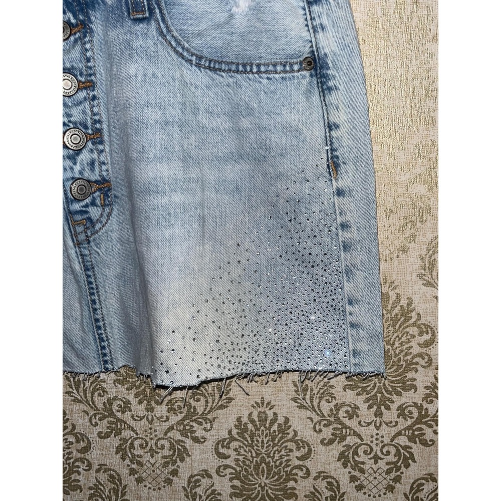Aero Moon Stars Celestial Women's Skirt DIY Upcycled Sz.8 Whimsigoth Whimsy Aero - Picture 9 of 9